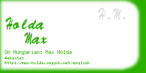 holda max business card